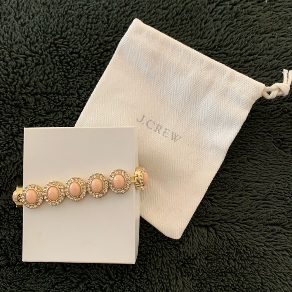 J. Crew Gold and Pink Bracelet